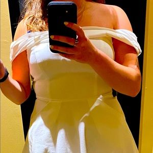 Ivory off shoulder dress